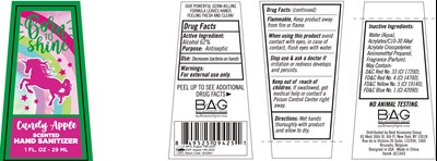 Image Description (Born To Shine Hand Sanitizer Candy Apple Scented 29 mL 62vv)